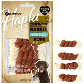 Лакомство за кучета Flamingo Hapki calcium bone with rabbit - калциеви кокалчета със натурално заешко месо